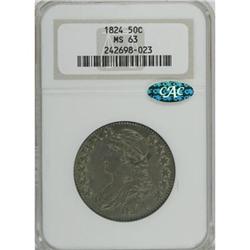1824 50C MS63 NGC. CAC
