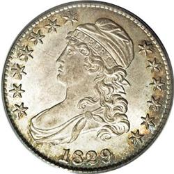 1829 50C Large Letters MS64 PCGS