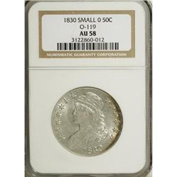 1830 50C Medium 0 AU58 NGC