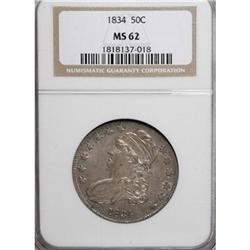 1834 50C Small Date, Small Letters MS62 NGC