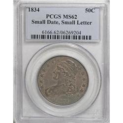 1834 50C Small Date, Small Letters MS62 PCGS