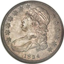 1834 50C Small Date, Small Letters MS64 NGC