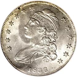 1836 50C Lettered Edge MS63 NGC