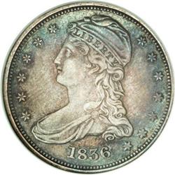 1836 50C Reeded Edge XF40 ANACS