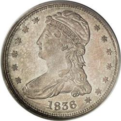 1836 50C Reeded Edge AU50 PCGS