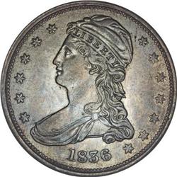 1836 50C Reeded Edge--Improperly Cleaned--NCS.