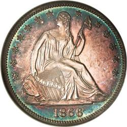 1866 50C Motto PR63 NGC