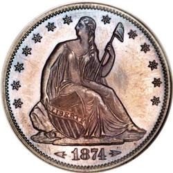 1874 50C Arrows PR65 NGC