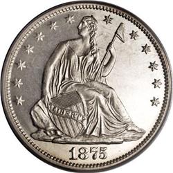 1875 50C PR65 Cameo PCGS. CAC