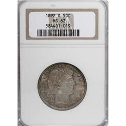 1892-S 50C MS62 NGC