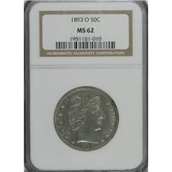 1893-O 50C MS62 NGC