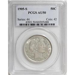 1905-S 50C AU50 PCGS