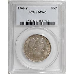 1906-S 50C MS63 PCGS