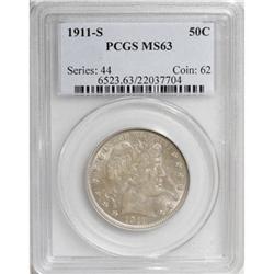 1911-S 50C MS63 PCGS