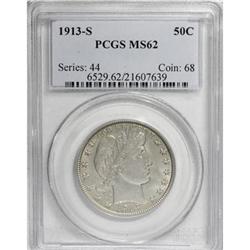 1913-S 50C MS62 PCGS