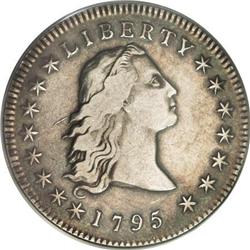 1795 $1 Flowing Hair, Three Leaves VF35 ANACS