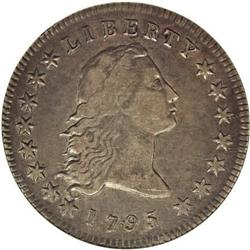 1795 $1 Flowing Hair, Three Leaves VF25 NGC