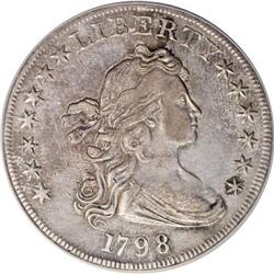 1798 $1 Large Eagle--Improperly Cleaned--NCS. XF