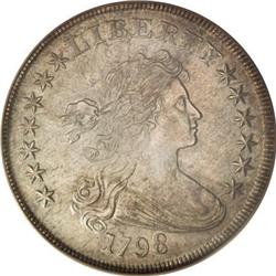 1798 $1 Large Eagle--Reverse Repaired--NCS. AU