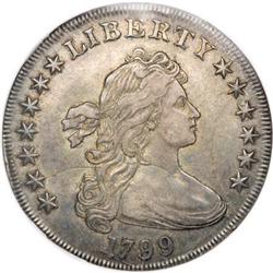 1799 $1 7x6 Stars AU55 NGC
