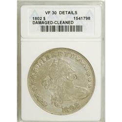 1802 B-6 Dollar VF30 Details ANACS.
