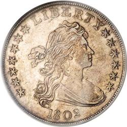 1802 $1 Narrow Date AU55 PCGS