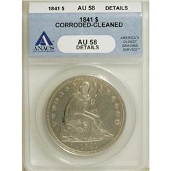 1841 $1 AU58 Details ANACS