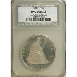 1842 $1--Altered Surface--NCS. Unc Details