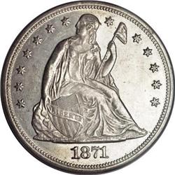 1871 $1 MS62 PCGS