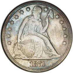 1871-CC $1 Fine 12 Details ANACS