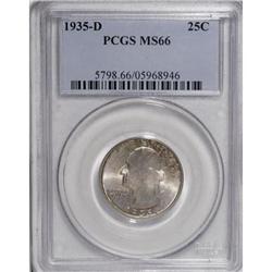 1935-D 25C MS66 PCGS