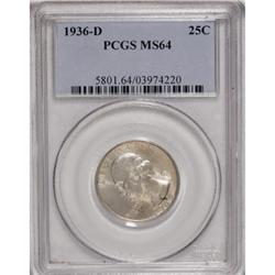 1936-D 25C MS64 PCGS