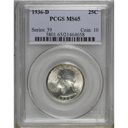 1936-D 25C MS65 PCGS
