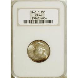 1940-D 25C MS67 NGC