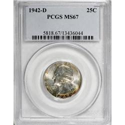 1942-D 25C MS67 PCGS