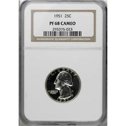 1951 25C PR68 Cameo NGC