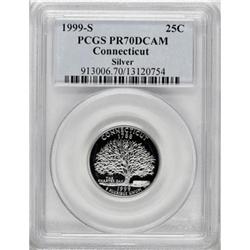 1999-S 25C Connecticut Silver PR70 Deep Cameo