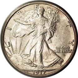 1917-D 50C Obverse MS64 PCGS