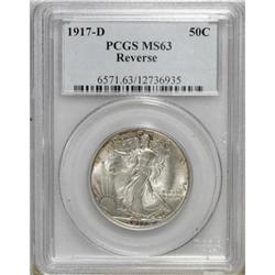 1917-D 50C Reverse MS63 PCGS