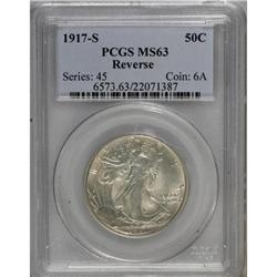 1917-S 50C Reverse MS63 PCGS