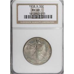 1918-S 50C MS63 NGC