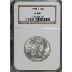 1934-S 50C MS64 NGC