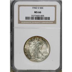 1942-S 50C MS66 NGC