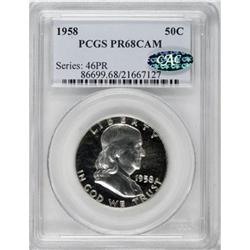 1958 50C PR68 Cameo PCGS. CAC