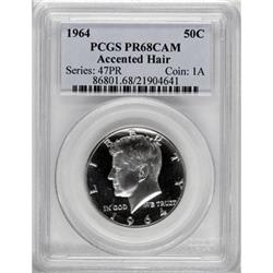 1964 50C Accented Hair PR68 Cameo PCGS