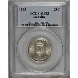 1893 25C Isabella Quarter MS63 PCGS