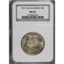 1921 50C Alabama 2x2 MS65 NGC