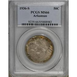 1936-S 50C Arkansas MS66 PCGS