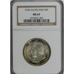 1936 50C Cleveland MS67 NGC