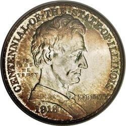 1918 50C Lincoln MS67 PCGS. CAC